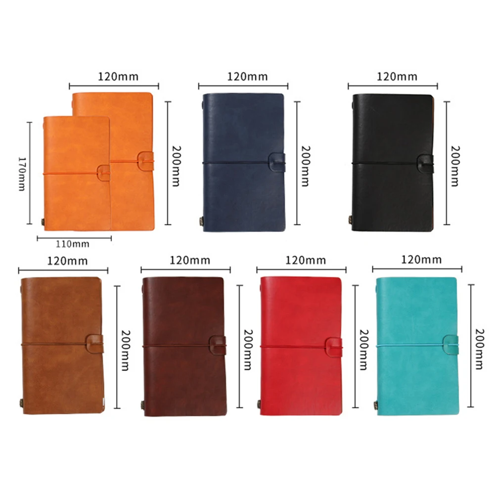 New Diary Notebook Agenda With Faux Leather Cover Loose Leaf Note Bookfor School Stationery or Traveler
