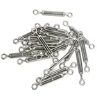 Серебряные ремни из нержавеющей стали 304 в европейском стиле, ремни глаз-глаз M5, регулируемая проволока, фотоупаковка из 30 штук