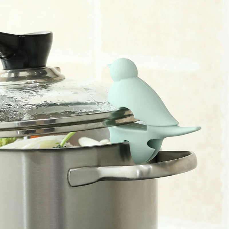 Горшок боковой зажим держатель ложки анти ожога силиконовый захват горшок ложка