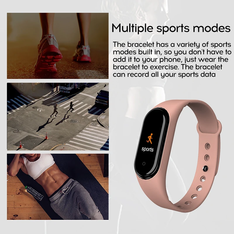 

New M4 Smart band Wrist band 4 Fitness Tracker Watch Sport bracelet Heart Rate Blood Pressure Smartband Monitor Health Wristband