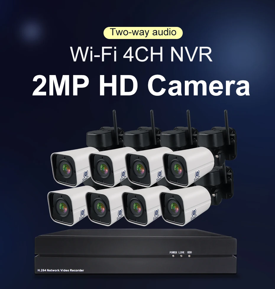 ZSVEDIO 4CH H.264 PTZ wi-fi 4X Zoom NVR комплект системы видеонаблюдения ip-камера открытый видео безопасности набор для наблюдения ночного видения