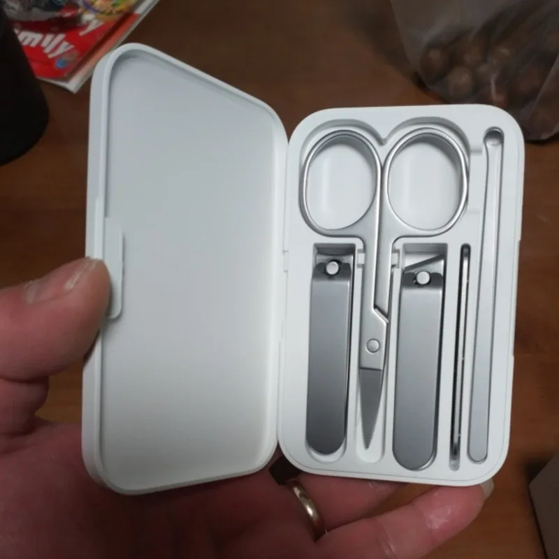 

XIAOMI MIJIA Nail Clippers Set 5Pcs Xiomi Stainless Steel Nail Clipper Fingernail Toenail Manicure Xaomi Pedicure Scissors Tool