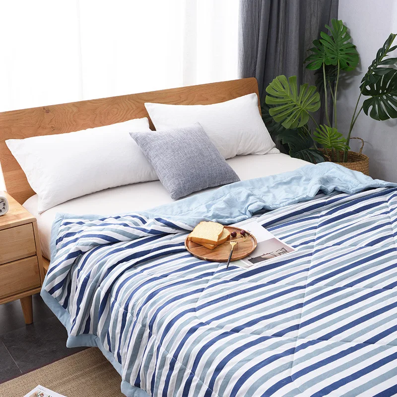 Новые товары летнее одеяло в клетку из промытого хлопка стиле MUJI подарок от hua xian