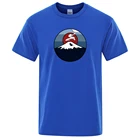 Мужская футболка Японская Гора Фудзи Ukiyo с принтом E, Модные Винтажные футболки, забавная дышащая удобная мужская футболка большого размера
