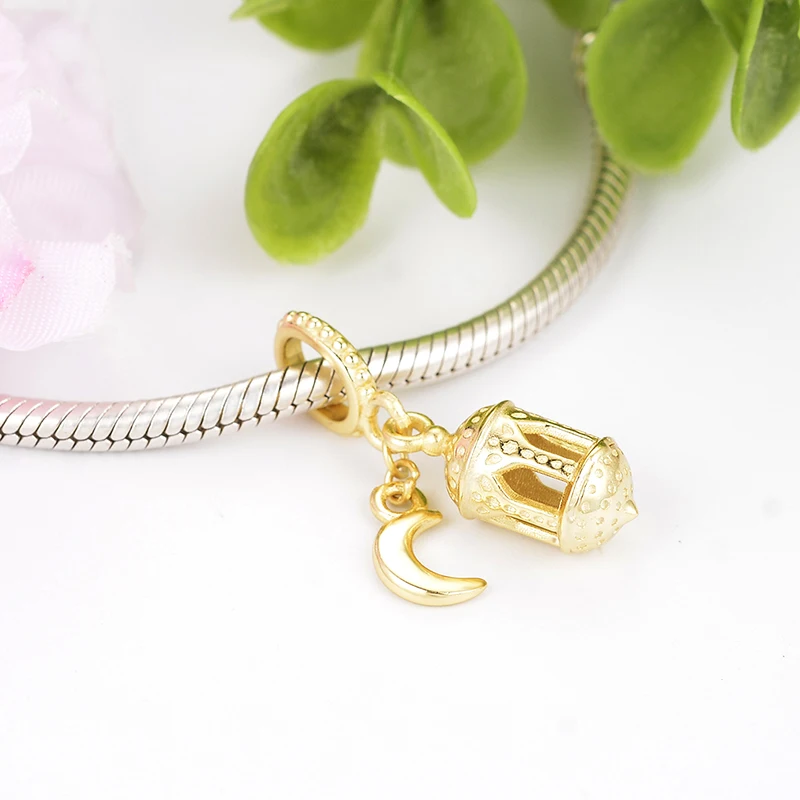 Женский браслет-Шарм из серебра 925 пробы с подвеской в виде замка | Украшения и