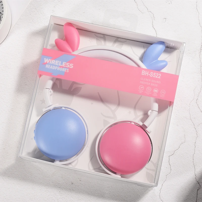 Наушники с кошачьими ушками Bluetooth 5 0 Молодежные наушники микрофоном поддержка