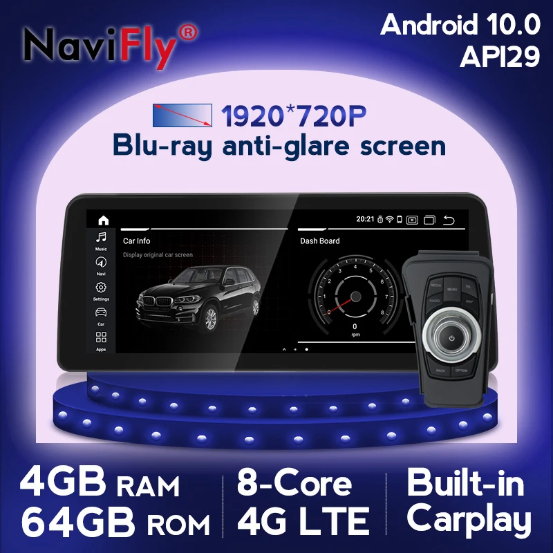 

Android10.0 4G LTE 4 RAM 64G ROM Car Multimedia GPS Player for BMW E90/BMW X5 F15 NBT Original Car NBT System Radio IPS Screen
