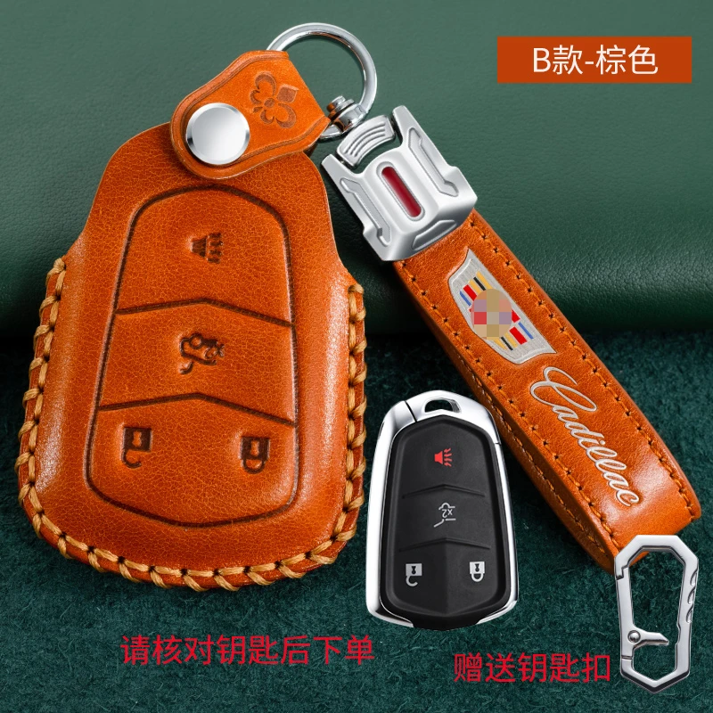 

Кожаный смарт-чехол для ключей, чехол для Cadillac ATS CT6 CTS DTS XT5 Escalade ESV SRX STS XTS ELR 2014 2015 2016 2017 2018