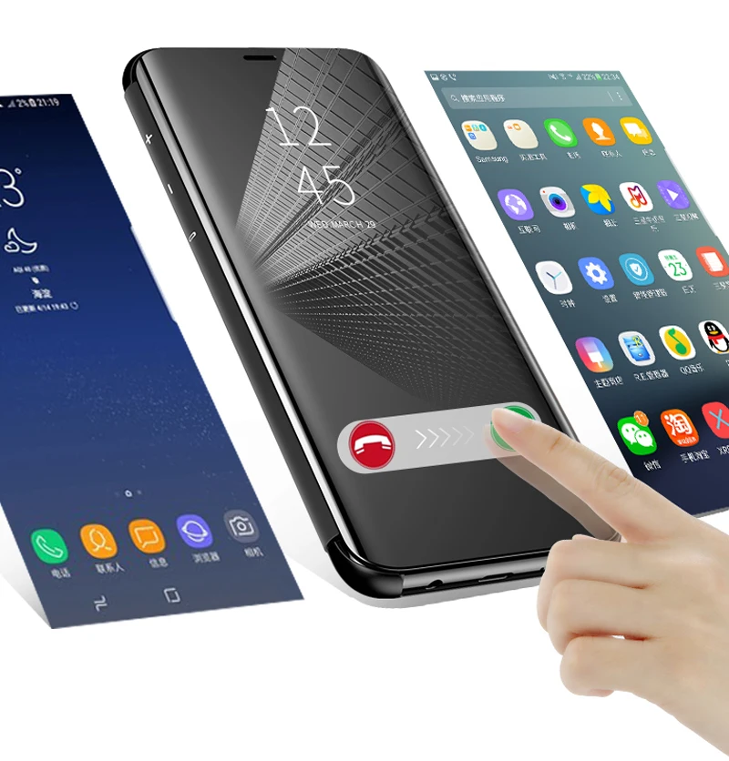Чехол для телефона чехол Clear View Smart Cover зеркало флип huawei P30 P20 Lite рro Коврики 20X10 9 P10 P9