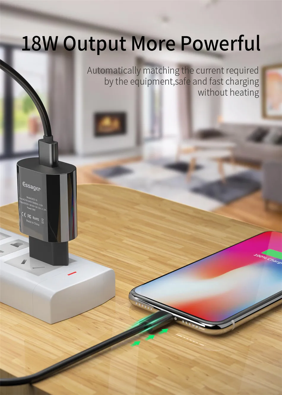Essager 18 Вт USB зарядное устройство Quick Charge 3,0 Turbe зарядное устройство QC3.0 для samsung Xiaomi Mi Быстрая зарядка для iPhone зарядное устройство для мобильного телефона