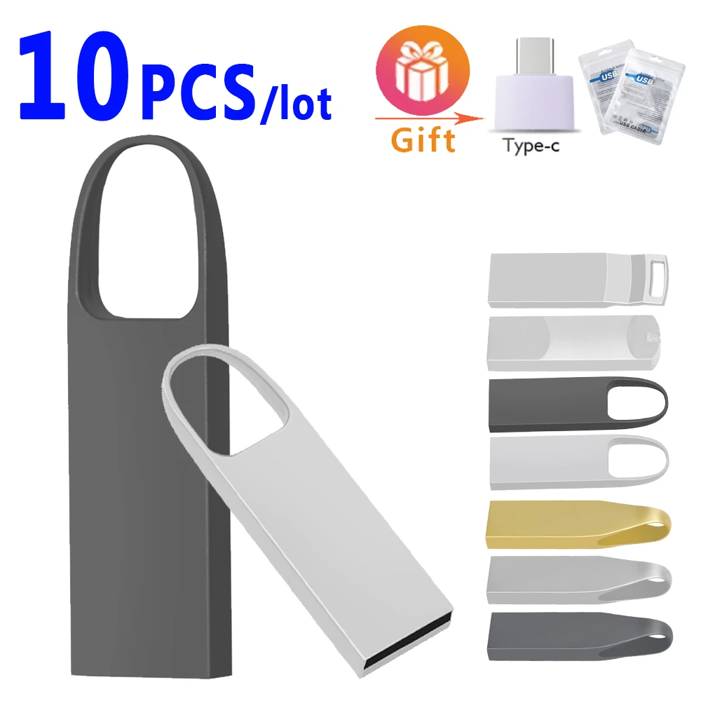 

10pcs/lot USB Flash Drive 4GB 8GB High Speed Pen Drive Real capacity 16GB 32GB 64GB 128GB Pendrive metal usb sticks free logo
