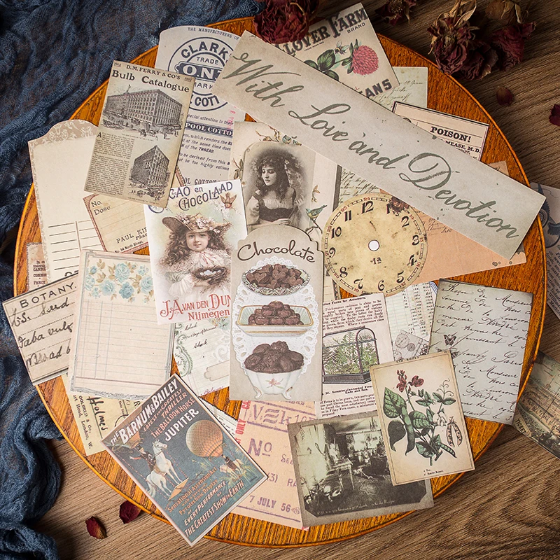 

32Pcs/pack Vintage Old English Music Notes Label Paper Stickers Pack DIY Scrapbooking Planner Card Making Journal Project