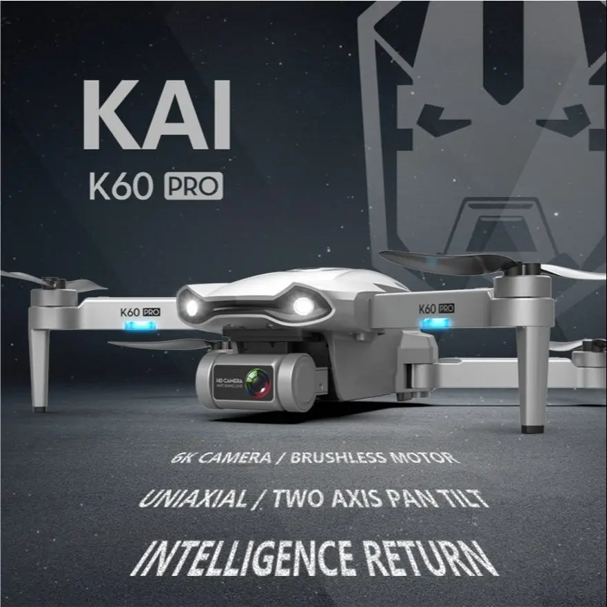 Квадрокоптер K60 Pro Gps 6k 5g Hd с камерой двухосевой карданный бесщеточный двигатель