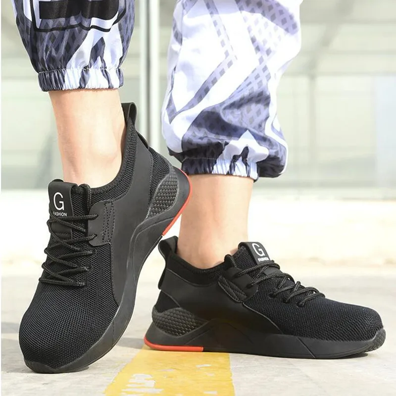 Защитные ботинки со стальным носком для мужчин и женщин дышащая Нескользящая