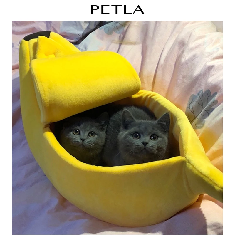 Кошачья кровать для домашних животных собачья будка мат типа &quotбанан&quot Форма