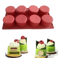 8 continuousround cylinder column silicone mold is suitable for mousse cake 3d silicone bake mold cake diy dessert mold