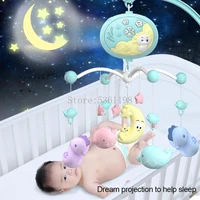 baby crib mobile with remote control music box night light rotate newborn sleeping bed toys 0 12 newborns bed bell musical toys