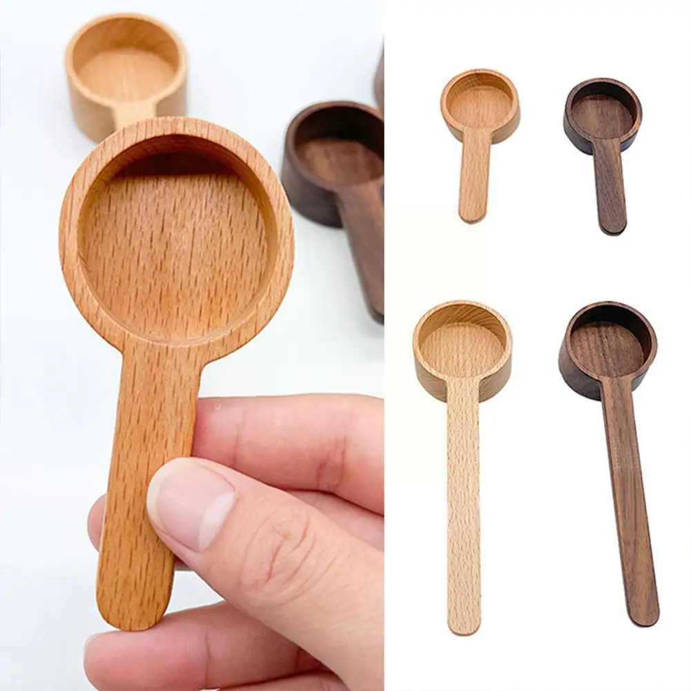 

Walnut Wooden Measuring Spoon Scoop Coffee Beans Bar Kitchen Home Baking Tool Measuring Cup Measuring Tools For Kitchen P9C7