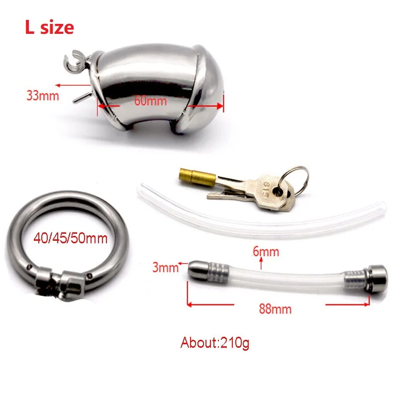 Male/Gay Chastity Belt Device Cock Cage Real Stainless steel Urethral Catheter Short Lock Penis Cbt Sex Toy Drop shipping | Красота и