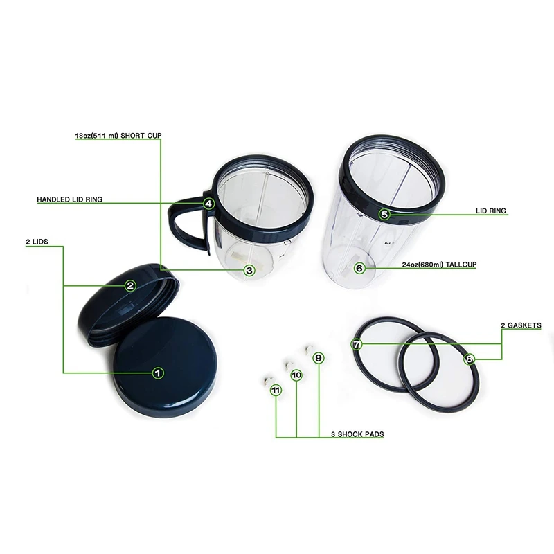 Премиум набор аксессуаров чашка и закрываемая крышка прокладка ударная кольцо