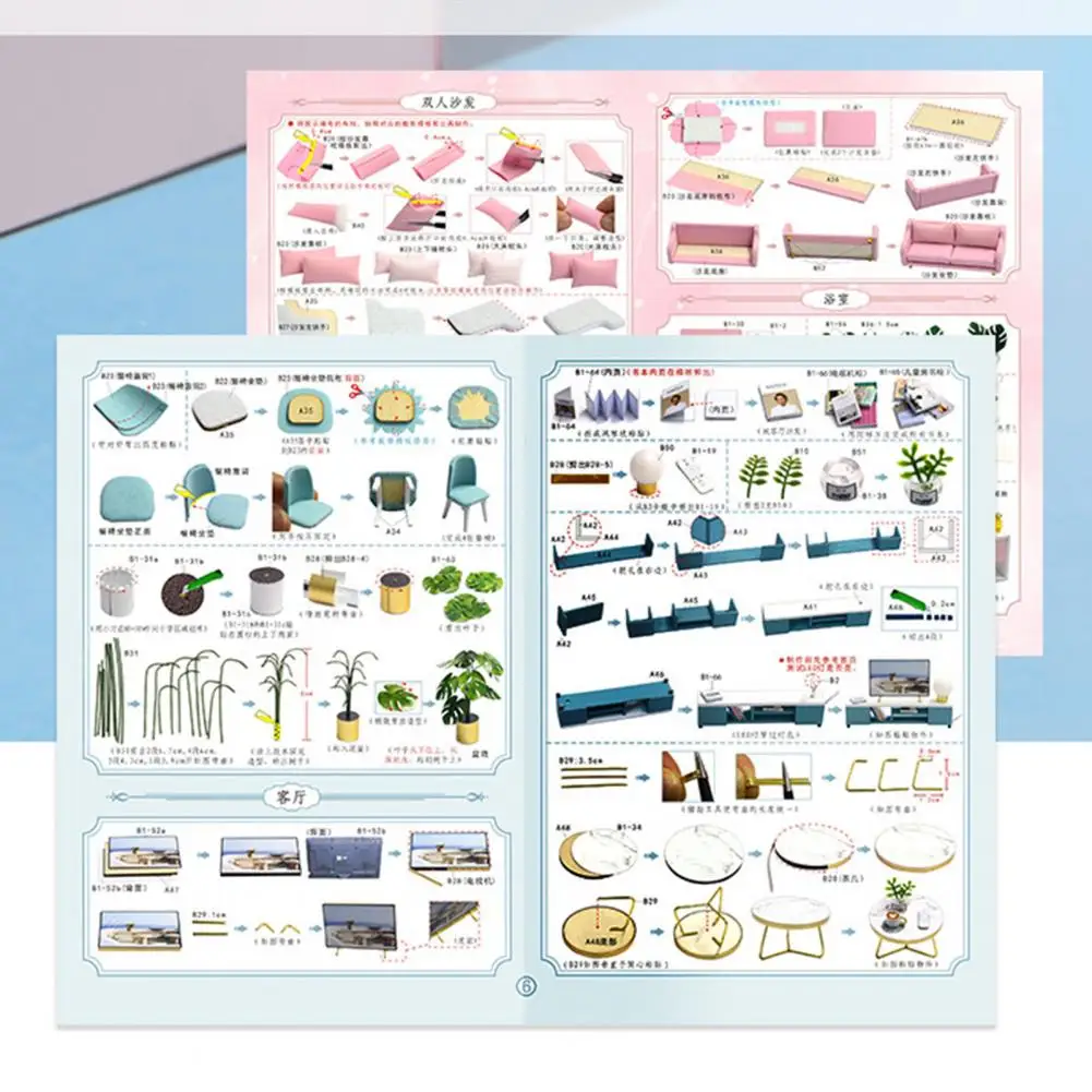 

DIY Miniature Doll House Handmade LED Loft Building Model Kids Toy