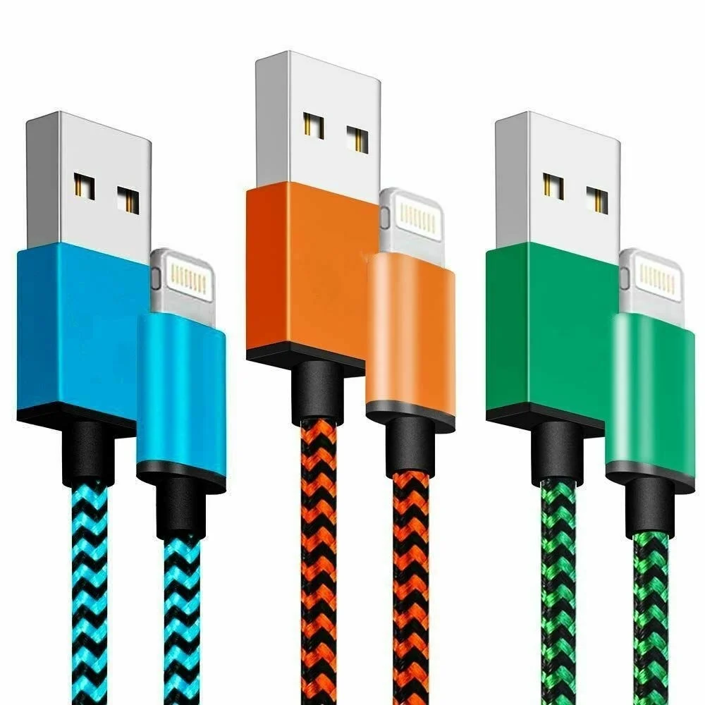 

POUR FOR IPHONE 6 8 7 6S SE X PLUS XR 11 PRO CABLE CHARGEUR USB RAPIDE Nylon Tressé