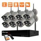 Techage 8-канальный 3-мегапиксельный HD WiFi комплект IP-камеры беспроводной комплект NVR Обнаружение гуманоидов двухсторонняя запись звука P2P система видеонаблюдения