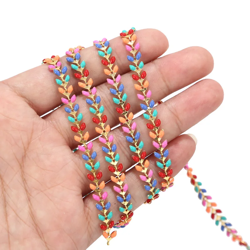 2 фута эмалированная латунь цепочка шеврона 6 мм позолоченные цепочки для стрел