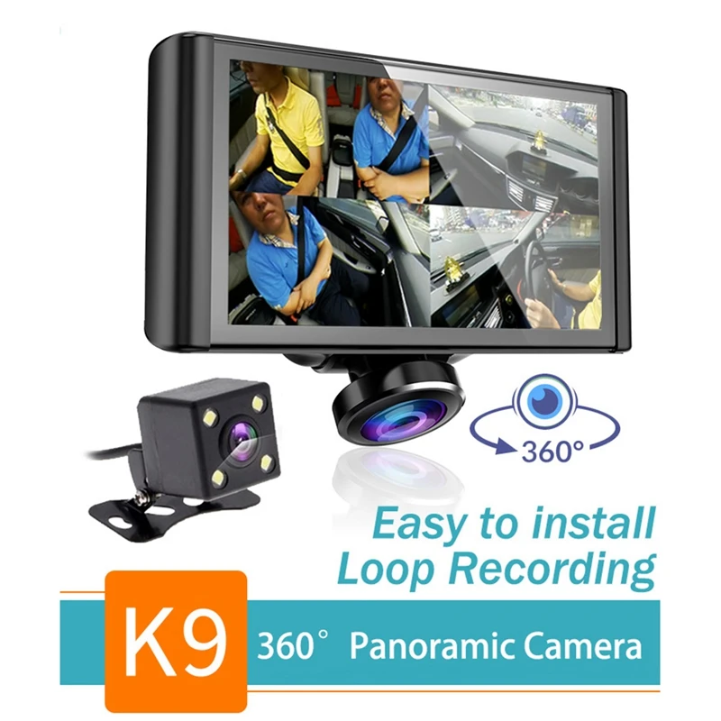 

5.0inch Car DVR 2 Cameras Lens Dash Camera Dual Lens GPS Rearview Camera Video Recorder Auto Registrator Dvrs Dash Cam