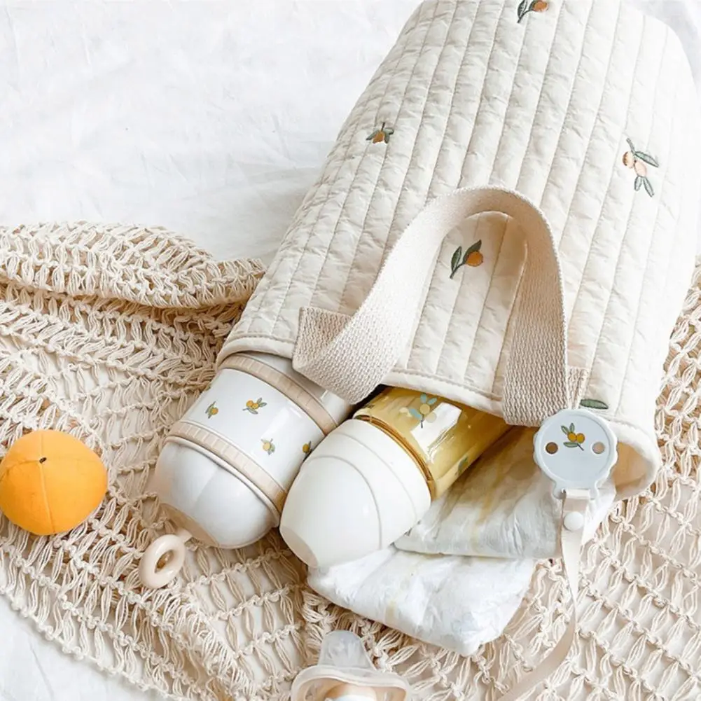 Baby Milk Bottle Bag Cute Pattern Print Load Bearing Widely Applied Practical Nappy Diaper Totes for Daily Use | Дом и сад