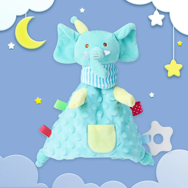 Baby Soother Appease Towel Bib Soft Animal Rabbit Doll Teether Infants Comfort Sleeping Nursing Cuddling Blanket Toys images - 6
