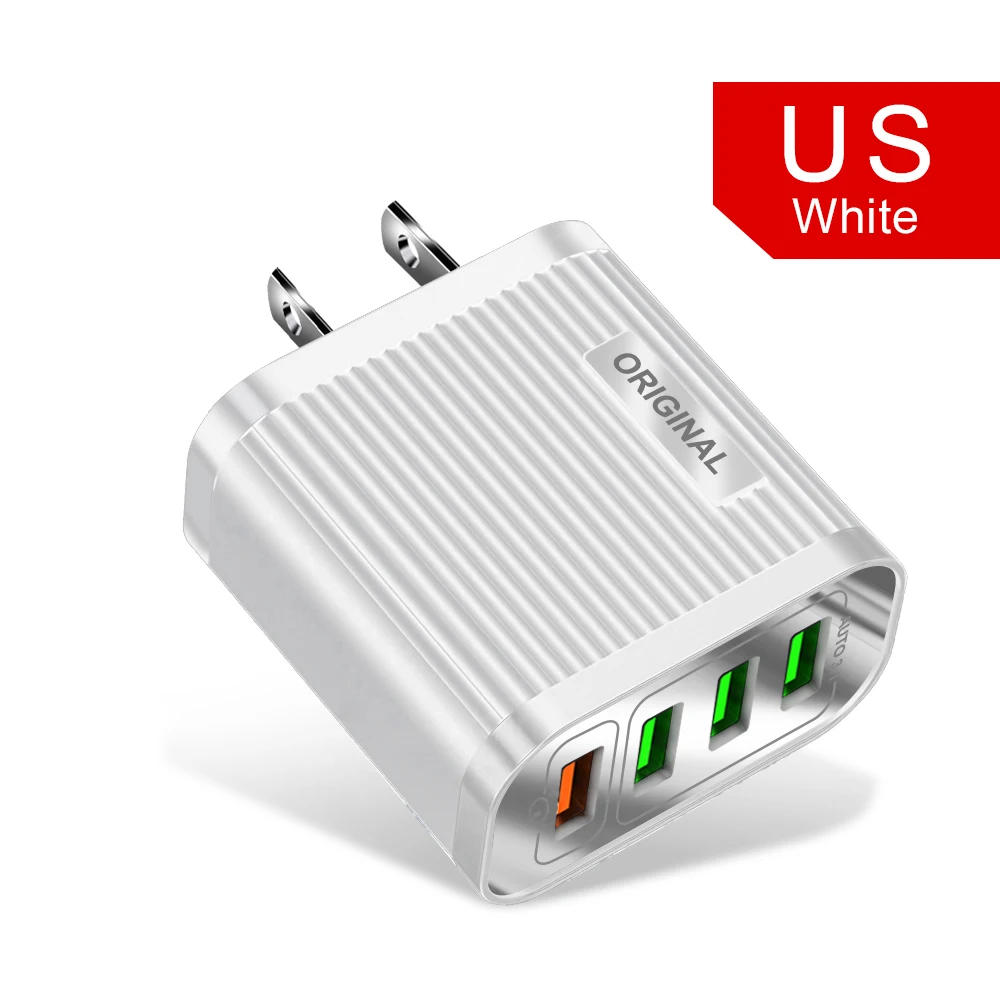4 порта USB зарядное устройство Быстрая зарядка QC3.0 мобильный телефон зарядное устройство для смартфона usb зарядное устройство s ЕС мульти порт USB адаптер