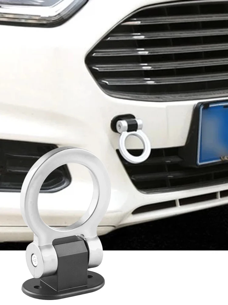 

For Universal Car SUV Track Racing Style Aluminum Tow Hook Ring Auto Decoration Accessories
