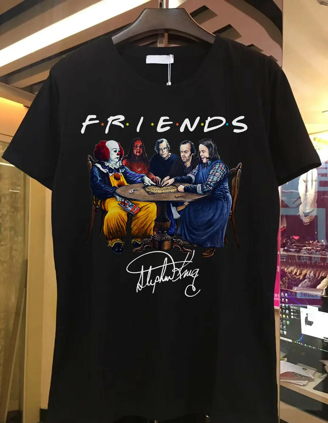 Стивен Кинг ужас друзья черная рубашка фильм Хэллоуин футболка для мужчин и