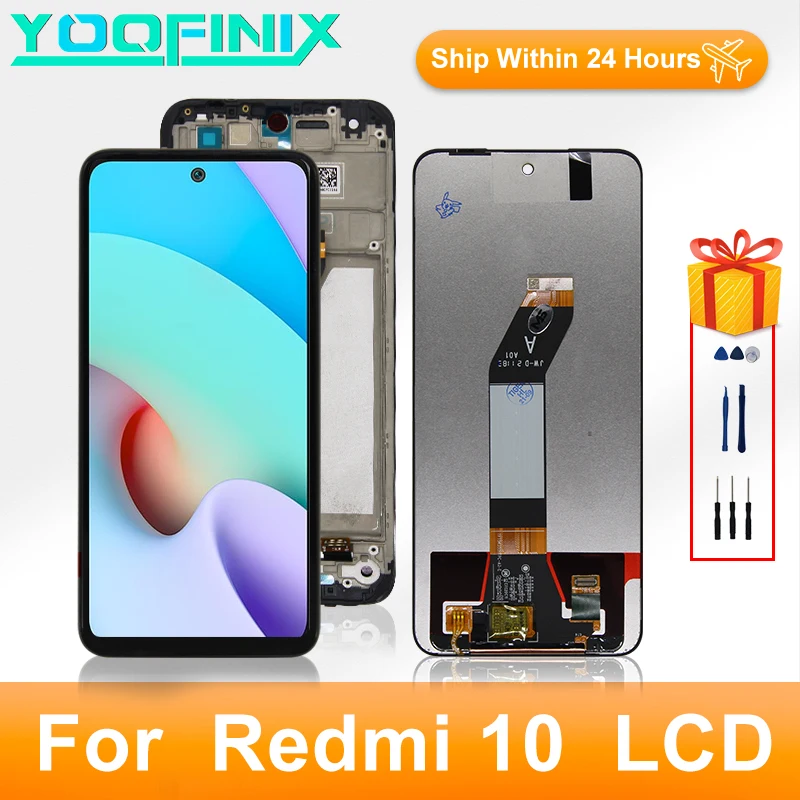 

ЖК-дисплей 6,5 "для Xiaomi Redmi 10, сенсорный экран 21061119AG для Redmi 21061119DG, дигитайзер ЖК-дисплея, запасные части, оригинал