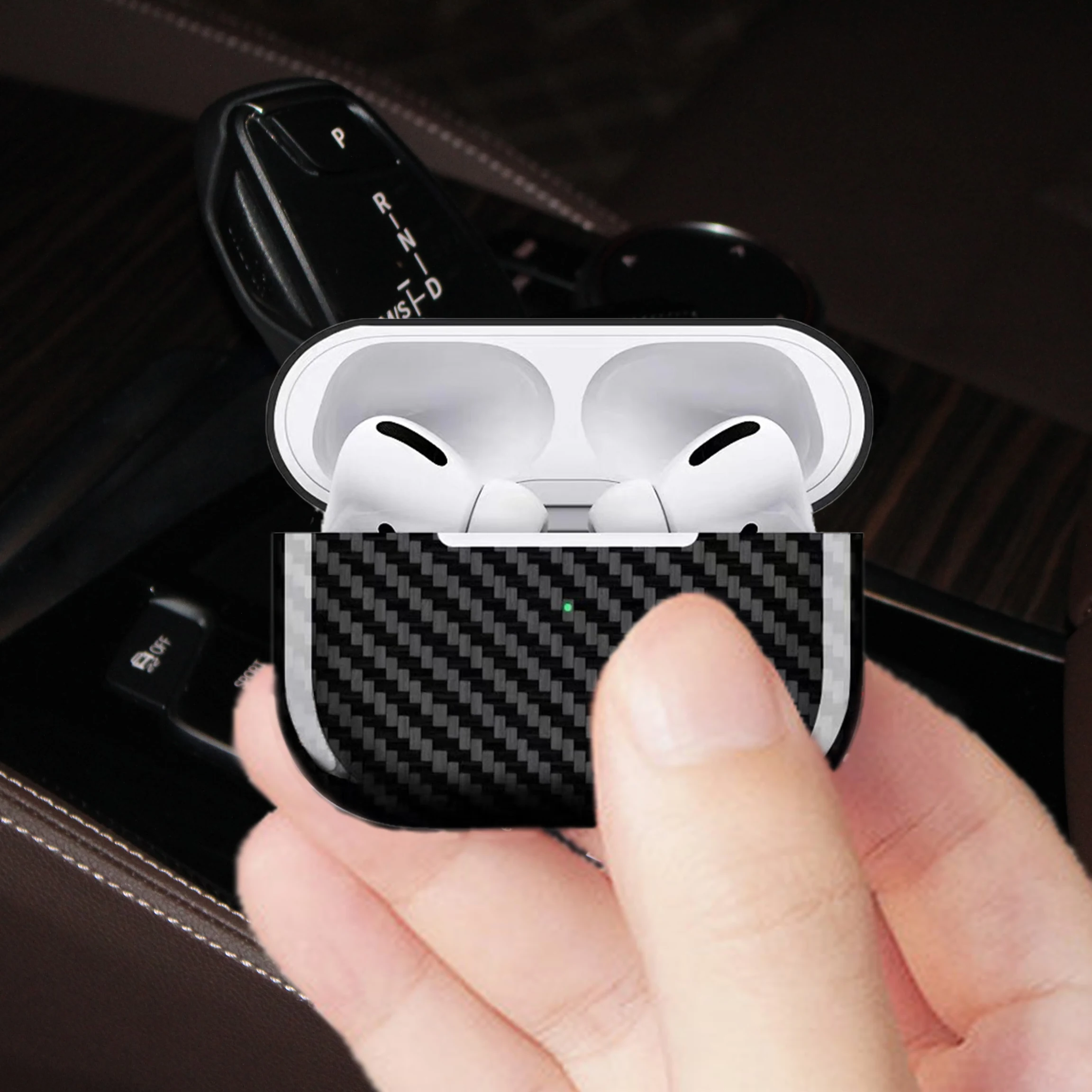 Тонкий защитный чехол из углеродного волокна толщиной 100% мм для Apple AirPod Pro 0 6 |