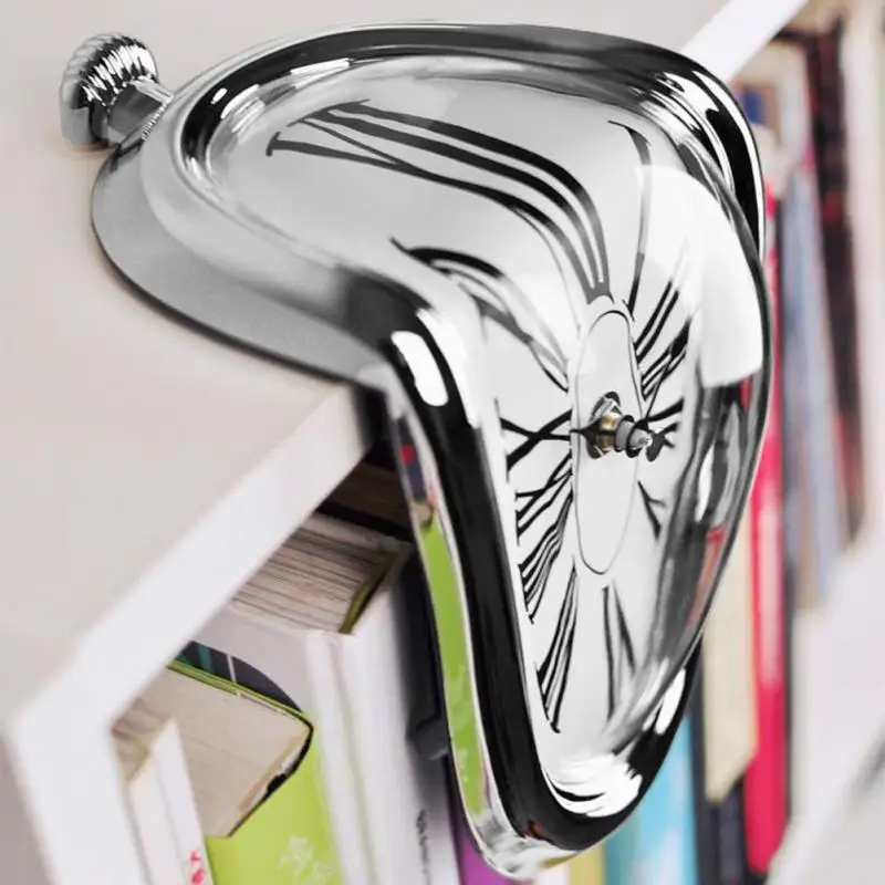 

Surreal Melted Twisted Wall Clock Salvador Dali Styled Clock Amazing Home Decor Gifts reloj modern decor