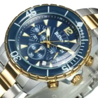 Часы мужские наручные BIDEN в стиле милитари, роскошные, кварцевые, со стальным ремешком, многофункциональные, s 2020