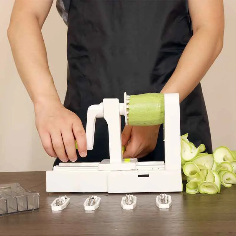 

5 Blade Vegetable Spiralizer Folding Veggie Pasta & Spaghetti Potato Vegetable Spiral Cutter Zucchini Slicer