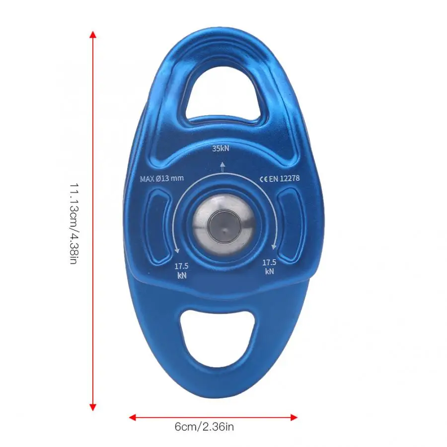 

35KN Coaxial Movable Side Swing Double Pulley for Outdoor Climbing Crossing Lifting Transportation Rescue climbing accessories
