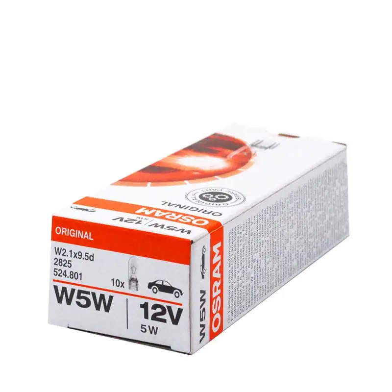 Лампа Ксеноновая OSRAM 12V первоначально T10 2825 5 Вт W2.1x9.5d W5W Стандартный интерьер светильник лампы сигнала поворота OEM авто лампы 10 шт