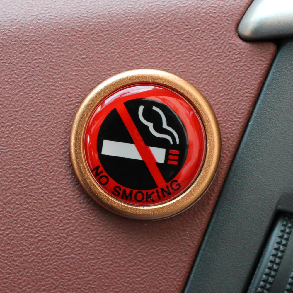 Алюминиевые автомобильные стикеры логотип No smoking для Opel astra h J g Mokka insignia corsa Zafira Vectra
