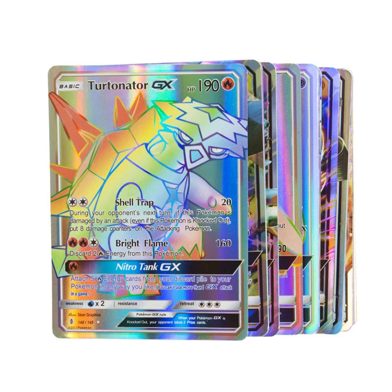Покемон карты без повторов 200 шт. серия GX Коллекция игр битва карта сверкающие V MAX