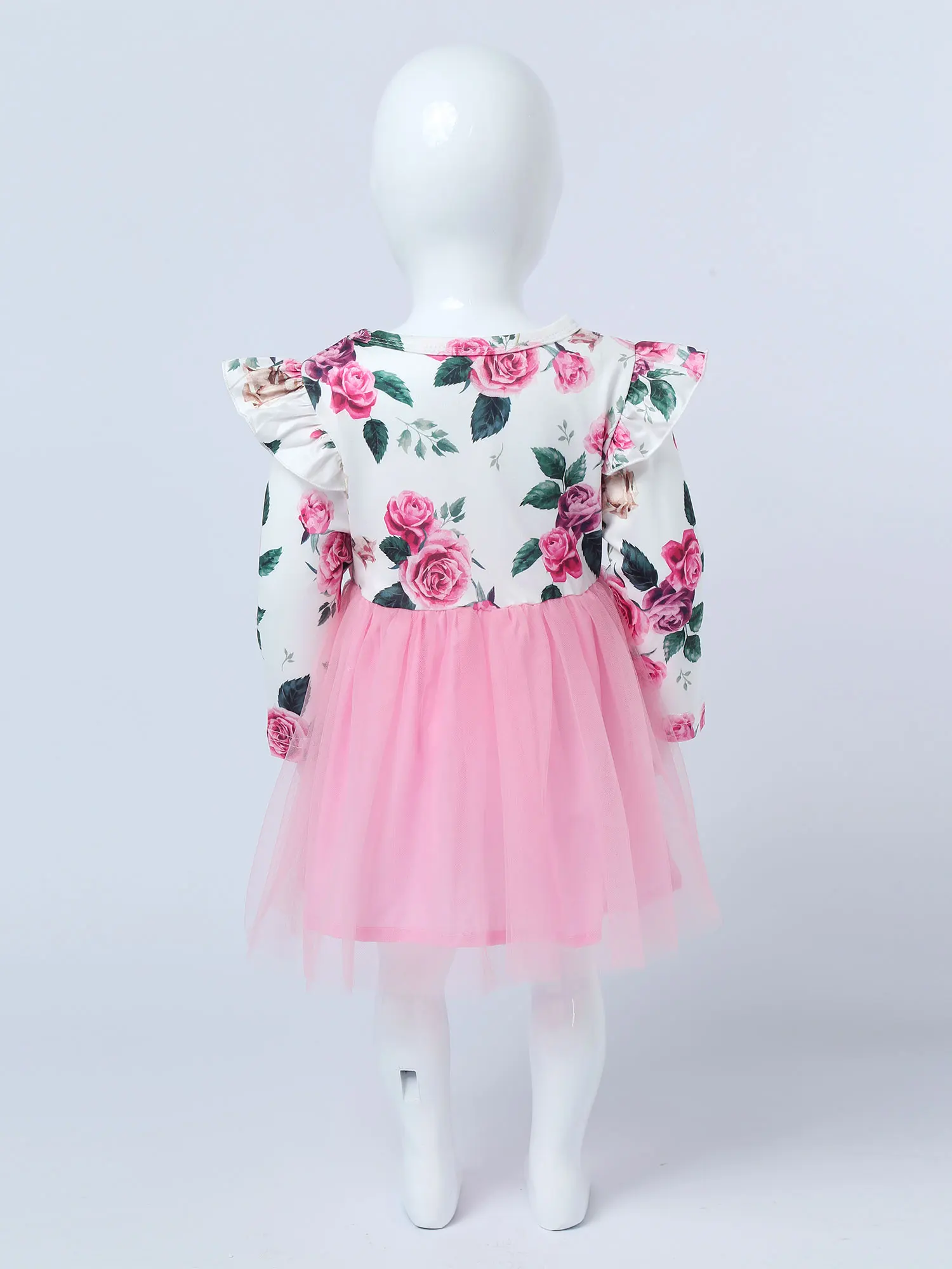

Ruffle Floral Baby Girl Dress Summer Lace Long Sleeve Tutu Dresses for Kids Girl Casual Toddler Clothing Infant Dress 6-24Months