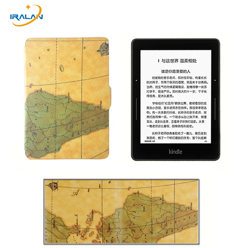 

New Ultra-slim Map pattern Case for Amazon Kindle 8th 2016 6" generation Ebook PU Leather Cover for Kindle 558 6.0+stylus