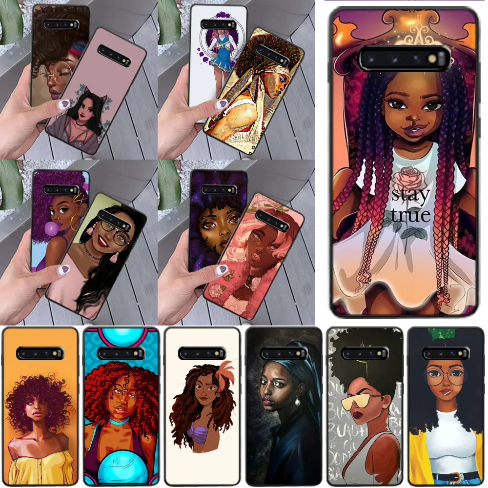 

Reayou African Beauty Afro Custom Photo Soft Phone Case for Samsung S9 plus S5 S6 edge plus S7 edge S8 plus S10 E S10 plus