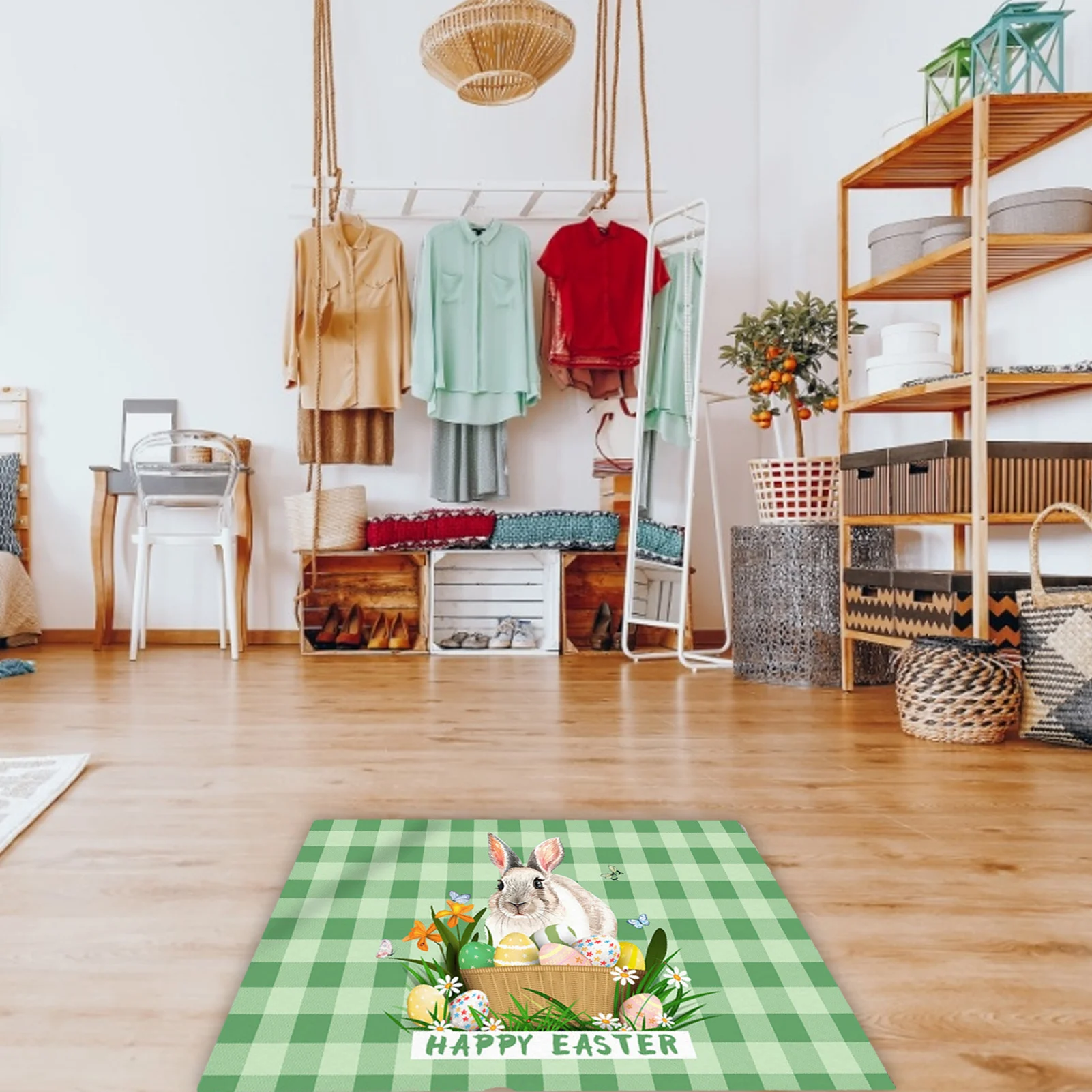 

45x75cm Easter Decorative Door Mat Anti Slip Entrance Welcome Floor Mat Bathroom Printed Carpet Doormat