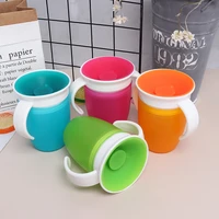 1pc leakproof baby learning drinking cup child 360 degree can be rotated magic cup suitable mouth drinking cup