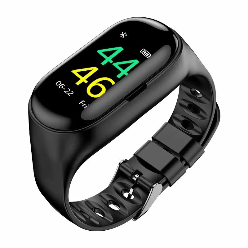 Спортивный смарт-браслет Earhpone 2 в 1 M1 беспроводные Bluetooth 5 0 наушники TWS