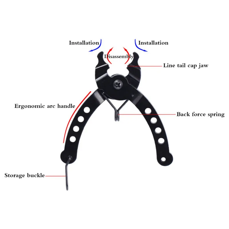 Плоскогубцы велосипедные из черного сплава быстросъемные щипцы для соединения